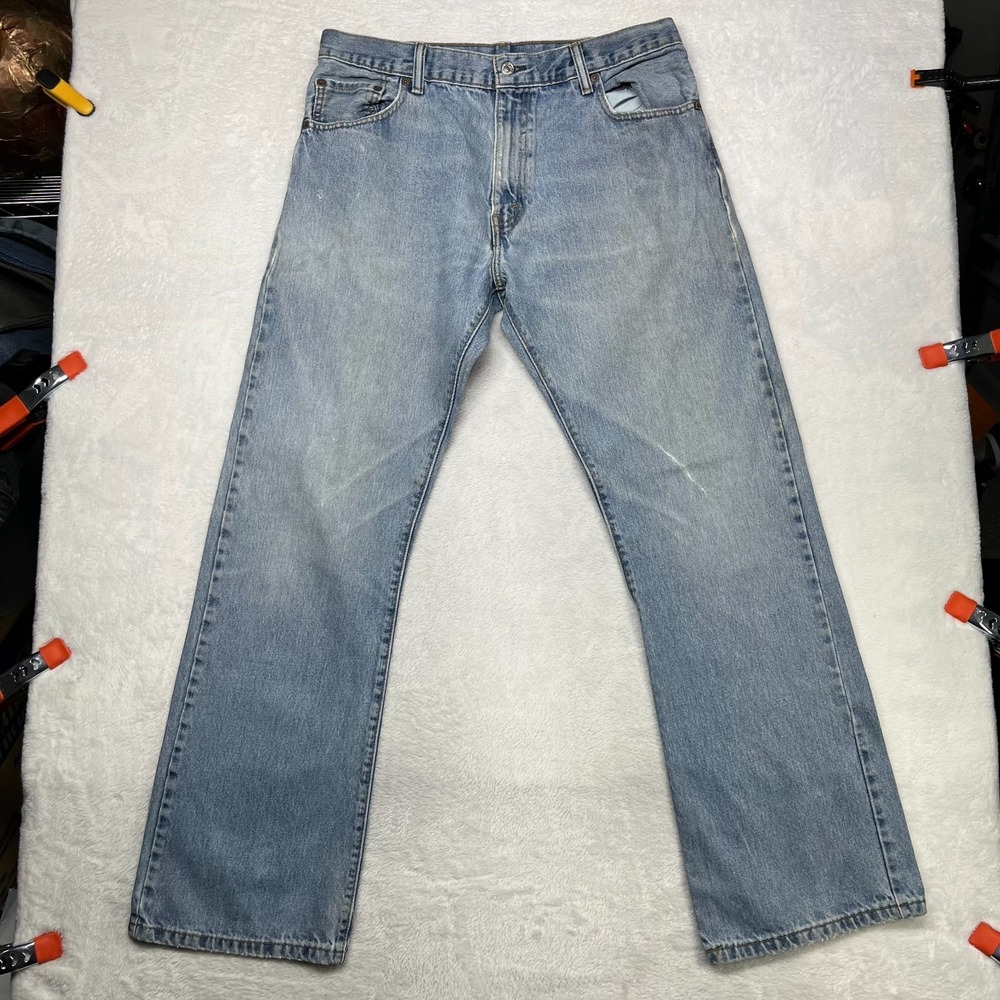 Levi's 517 Jeans Men's Blue Denim Mid Rise Classic Relaxed Straight‎ - 34x31.5